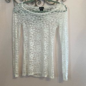Lacy white shirt!